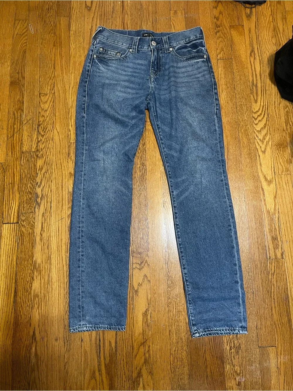 True Religion Men's Dark Blue Straight Jeans